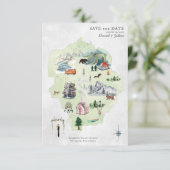 Yosemite | Routekaart bestemming bruiloft (Staand voorkant)