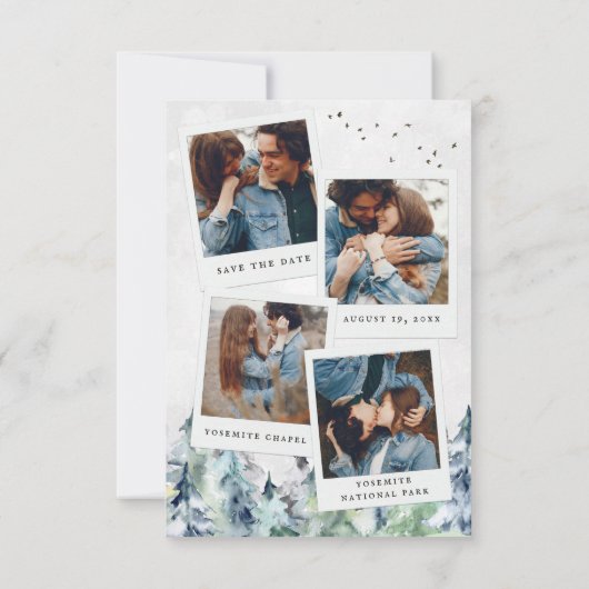 Yosemite | Routekaart bestemming bruiloft (Achterkant)