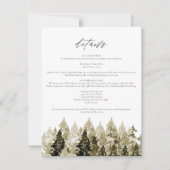 YOSEMITE Rustic Waterverf Pine Tree-kaart Kaart (Voorkant)