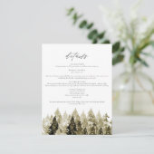 YOSEMITE Rustic Waterverf Pine Tree-kaart Kaart (Staand voorkant)