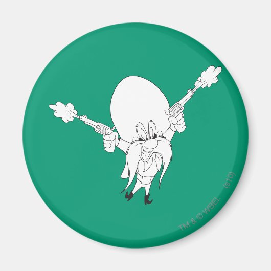 Yosemite Sam Guns Blazing Magneet (Voorkant)
