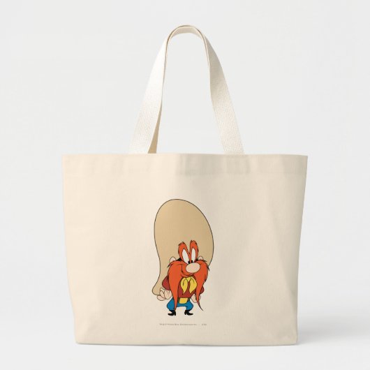 Yosemite Sam Hands op Hips Grote Tote Bag (Voorkant)