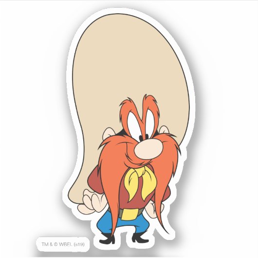 Yosemite Sam Hands op Hips Sticker (Voorkant)