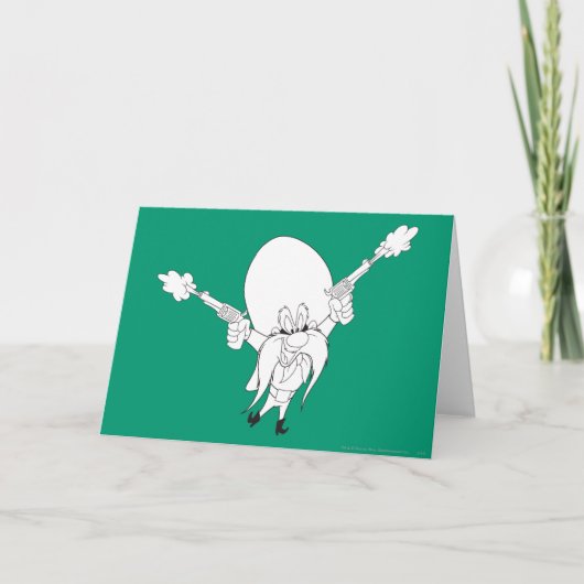 Yosemite Sam Pistolen Blazing Kaart (Voorkant)