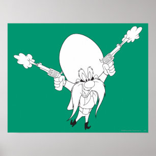 Yosemite Sam Pistolen Blazing Poster