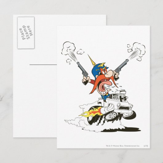 Yosemite Sam Road Rage Briefkaart (Voorkant / Achterkant)