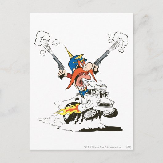 Yosemite Sam Road Rage Briefkaart (Voorkant)