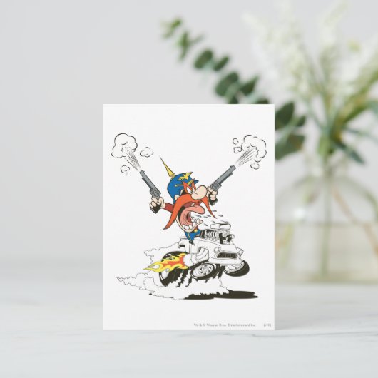 Yosemite Sam Road Rage Briefkaart (Staand voorkant)