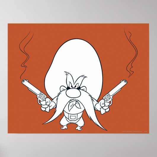 Yosemite Sam Roking Pistolen Poster (Voorkant)