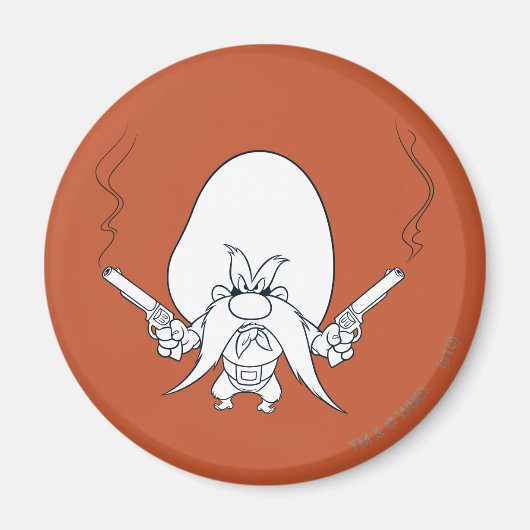 Yosemite Sam Smoking Guns Magneet (Voorkant)