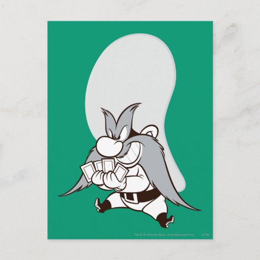 Yosemite Sam speelkaartjes Briefkaart (Voorkant)