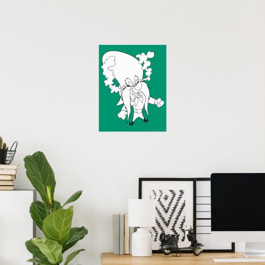 Yosemite Sam Steaming Mad Poster (Thuiskantoor)