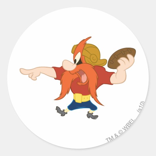 Yosemite Sam WANDELTUITJE!!! Ronde Sticker (Voorkant)