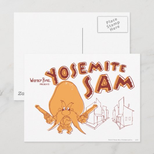 Yosemite Sam Warner Bros. Cadeaus Briefkaart (Voorkant / Achterkant)