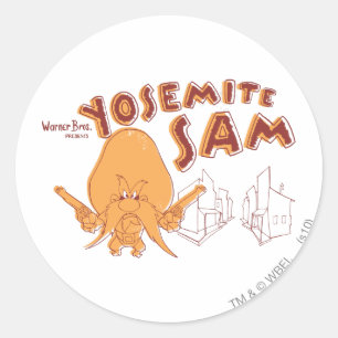 Yosemite Sam Warner Bros. Cadeaus Ronde Sticker