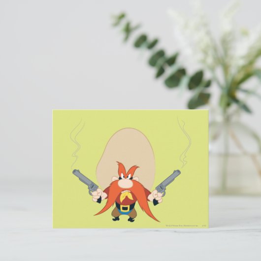 Yosemite Sam weer weg Briefkaart (Staand voorkant)