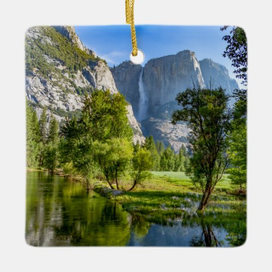 Yosemite Scenery Kerstmis Keramisch Ornament (Voorkant)