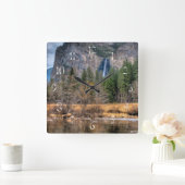 Yosemite Schilderachtig Herfsten Vierkante Klok (Huis)