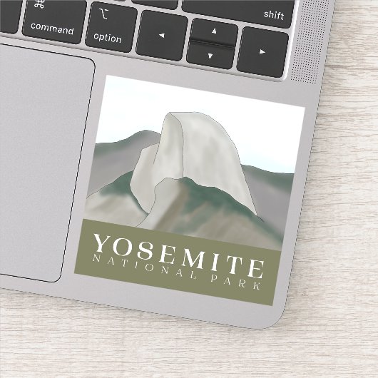 Yosemite Sticker, Half Dome Decal Sticker (Detail)