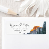 Yosemite Sunset Retour Adreslabels Etiket (Insitu)