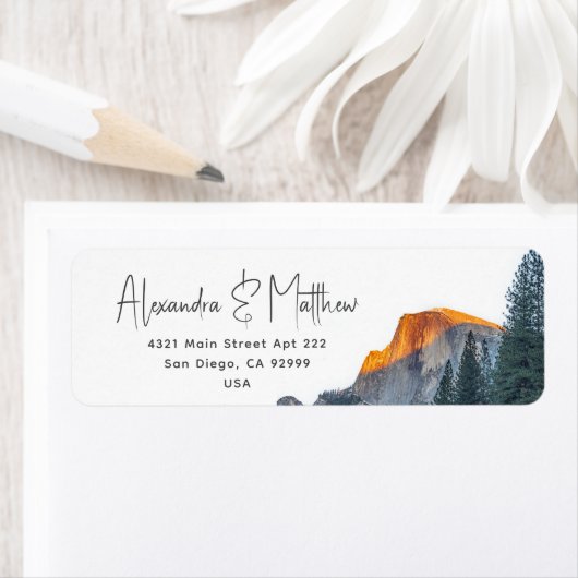 Yosemite Sunset Retour Adreslabels Etiket (Insitu)