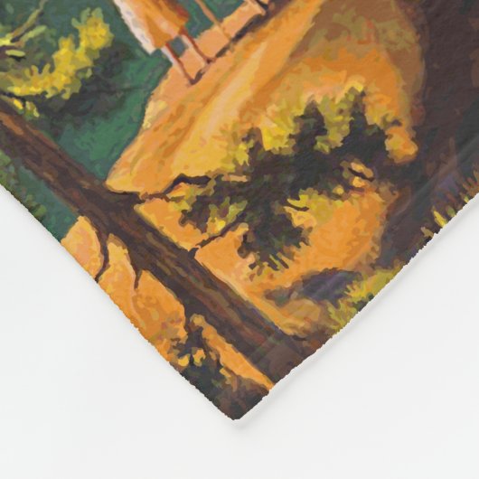 Yosemite Travel Art Fleece Deken (Hoek)