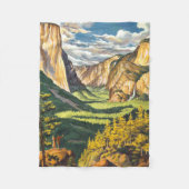 Yosemite Travel Art Fleece Deken (Voorkant)