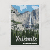 Yosemite Travel Poster National Park Briefkaart (Voorkant)