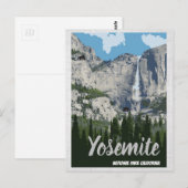 Yosemite Travel Poster National Park Briefkaart (Voorkant / Achterkant)