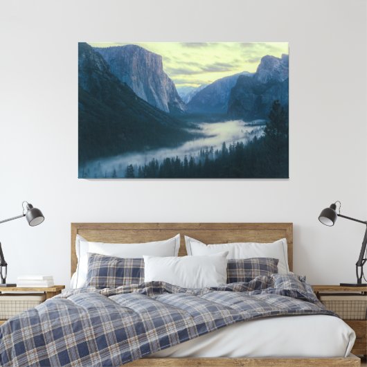 Yosemite Tunnel Uitzicht Canvas Afdruk (Insitu (Slaapkamer))