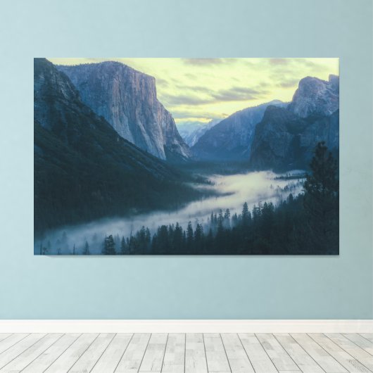 Yosemite Tunnel Uitzicht Canvas Afdruk (Insitu (Houten vloer))