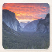 Yosemite Tunnel Uitzicht Kartonnen Onderzetters (Voorkant)