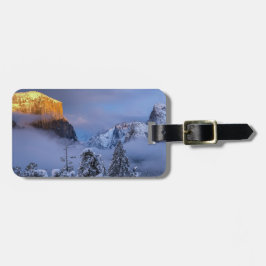 Yosemite Tunnel View Winter Wonderland Zonsonderga Bagagelabel