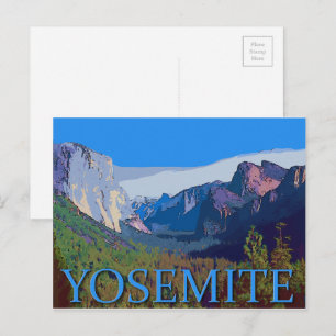 Yosemite-Uitzicht met tekst Briefkaart