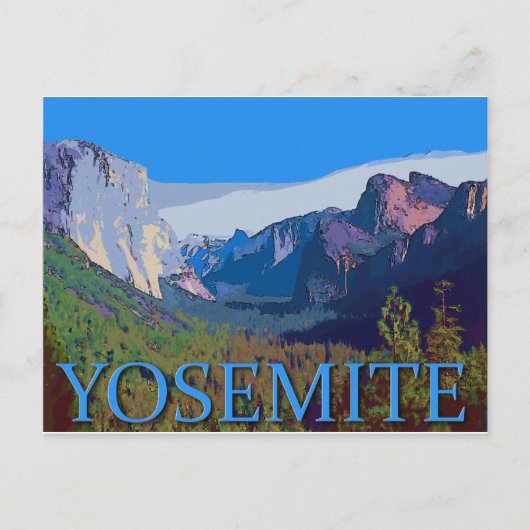 Yosemite-Uitzicht met tekst Briefkaart (Voorkant)