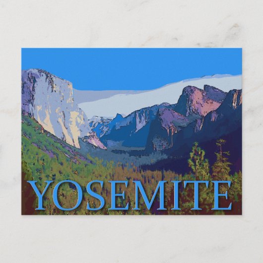 Yosemite-Uitzicht met tekst Briefkaart (Voorkant)