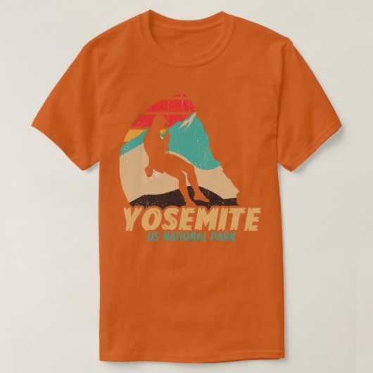 Yosemite US National Park California Rock Climber T-shirt (Design voorkant)