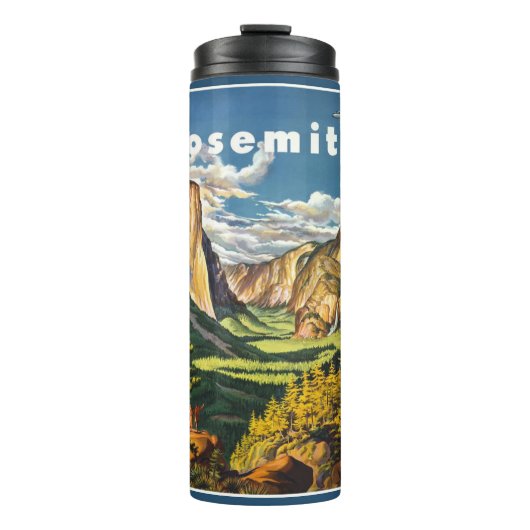 Yosemite USA, aangepaste naam tumbler Thermosbeker (Voorkant)