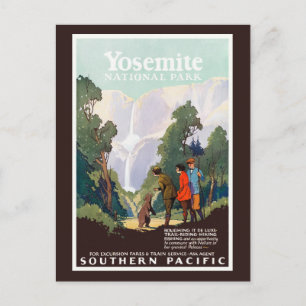 Yosemite USA Vintage Wandkunst 1924 Briefkaart