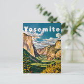 Yosemite Vacation Art Onbewerkte foto's Oud Briefkaart (Staand voorkant)