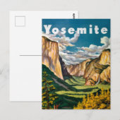 Yosemite Vacation Art Onbewerkte foto's Oud Briefkaart (Voorkant / Achterkant)