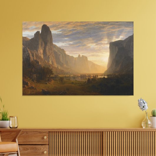 Yosemite-vallei Canvas Afdruk (Insitu (Woonkamer))