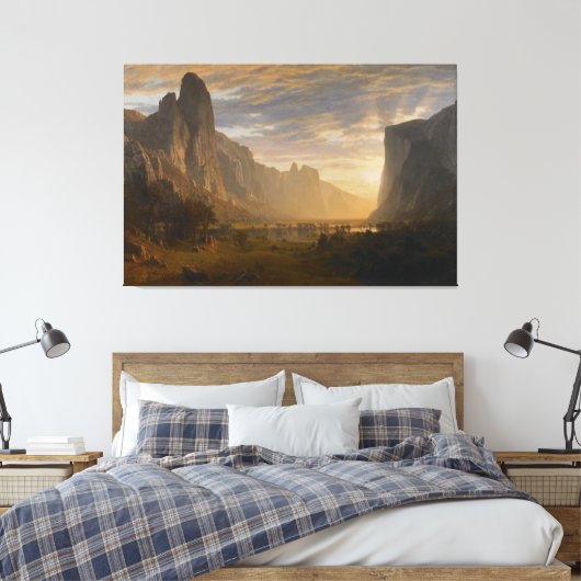 Yosemite-vallei Canvas Afdruk (Insitu (Slaapkamer))