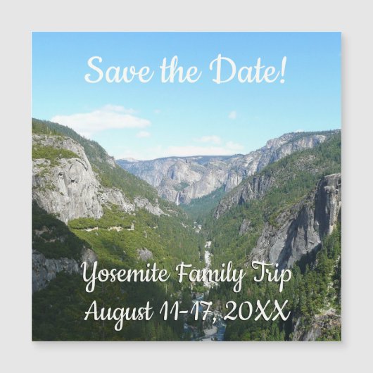 Yosemite-vallei in het Nationaal Park Yosemite (Voorkant)