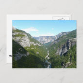 Yosemite-vallei in het Nationaal Park Yosemite Briefkaart (Voorkant / Achterkant)