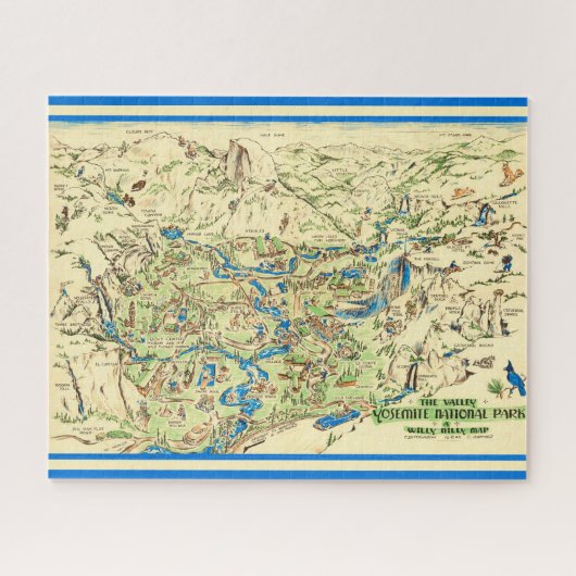 Yosemite Valley 16x20 kaart  Legpuzzel (Horizontaal)