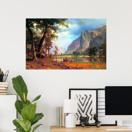 Yosemite Valley 2 van Bierstadt Poster (Thuiskantoor)