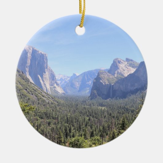 Yosemite Valley, Bridalveil-Herfsten, Half Dome, C Keramisch Ornament (Voorkant)