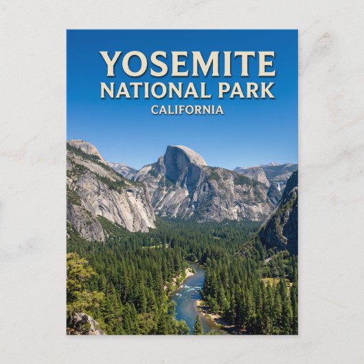 Yosemite Valley Briefkaart (Voorkant)