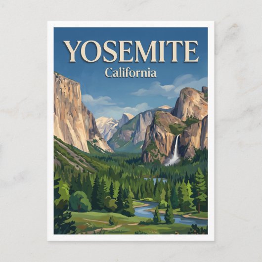 Yosemite Valley Briefkaart (Voorkant)